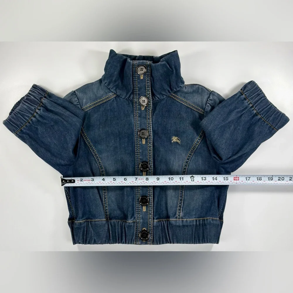 Burberry London Blue Label Women’s Cropped Blue Denim Jacket Size 38 - Picture 11 of 16
